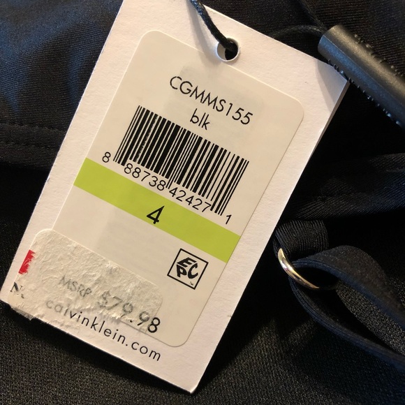 Calvin Klein Pleated One Piece Swimsuit - Picture 4 of 6